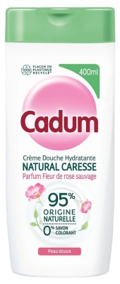 Cadum Natural Caresse Crème de Douche à la Fleur de Rose Sauvage 400 ML