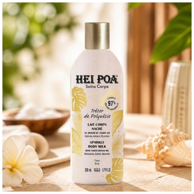 Hei Poa Trésor de Polynésie Lait Corps Nacré Monoï 250 ML