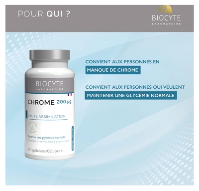 Biocyte Longevity Cr Chrome 200 µg Haute Assimilation 60 Gélules