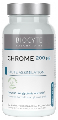 Biocyte Longevity Cr Chrome 200 µg Haute Assimilation 60 Gélules