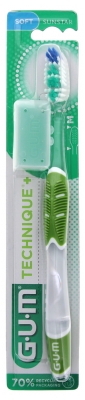 Gum Brosse à Dents Technique®+ Souple Normale - Couleur : Vert 2