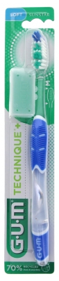 Gum Brosse à Dents Technique®+ Souple Normale - Couleur : Bleu