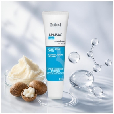 Apaisac Biorga Repair Baume Lèvres 15 ml