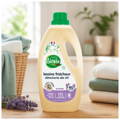 Biovie Lessive Fraicheur Détachante 30 °C 2 Litres