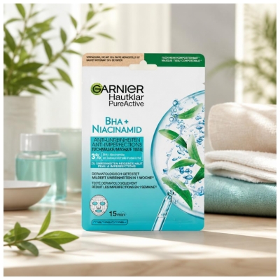 Garnier PureActive BHA + Niacinamid Masque Tissu Anti Imperfections 23 ML