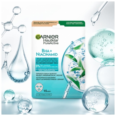 Garnier PureActive BHA + Niacinamid Masque Tissu Anti Imperfections 23 ML
