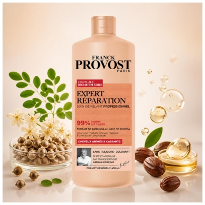 Franck Provost Expert Réparation Soin Démêlant pour Cheveux Abîmés Cassants 450 ML