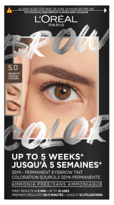 L'Oréal Paris Brow Color Coloration Semi-Permanente Sourcils 30 ml - Teinte : 5.0 Brunette / Châtain