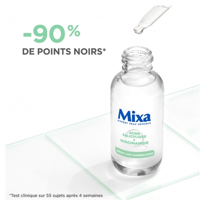 Mixa Sérum Concentré Anti-Imperfections à l'Acide Salycilique + Niacinamide Peaux à Imperfections 30 ml