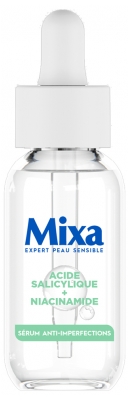 Mixa Sérum Concentré Anti-Imperfections à l'Acide Salycilique + Niacinamide Peaux à Imperfections 30 ml