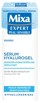Mixa Sérum Hyalurogel Booster d'Hydratation 24H Relpulpant 30 ml
