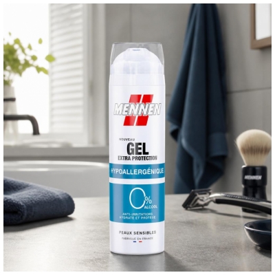 Mennen Gel de Rasage Extra Protection Peaux Sensibles 200 ml