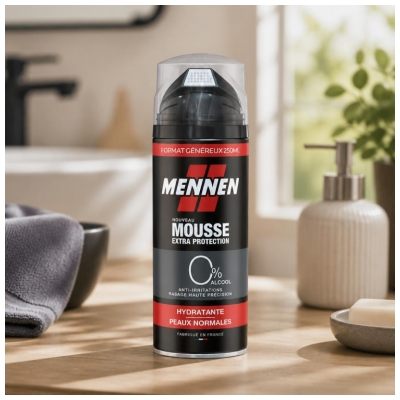 Mennen Mousse de Rasage Extra Protection Hydratante Peaux Normales 250 ml