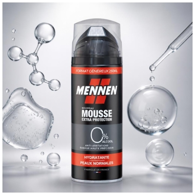 Mennen Mousse de Rasage Extra Protection Hydratante Peaux Normales 250 ml