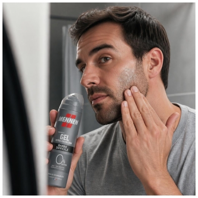 Mennen Gel de Rasage Extra Protection Barbe Difficile Peaux Sensibles 200 ml