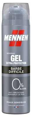 Mennen Gel de Rasage Extra Protection Barbe Difficile Peaux Sensibles 200 ml