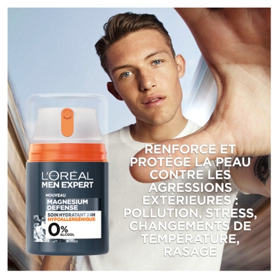 L'Oréal Paris Men Expert Soin Hydratant 24H Magnesium Défense 50 ml