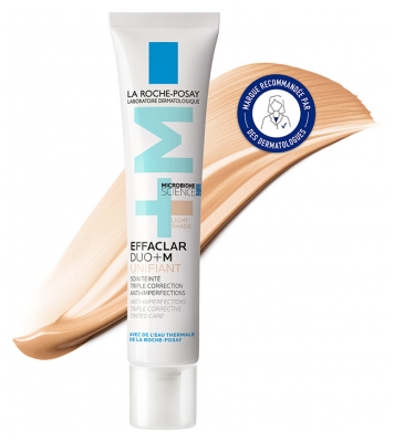 La Roche-Posay Effaclar Duo+M Soin Teinté Triple Correction Anti-Imperfections 40 ml - Teinte : Claire