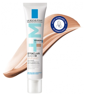 La Roche-Posay Effaclar Duo+M Soin Teinté Triple Correction Anti-Imperfections 40 ml - Teinte : Médium