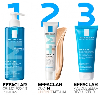 La Roche-Posay Effaclar Duo+M Soin Teinté Triple Correction Anti-Imperfections 40 ml - Teinte : Médium