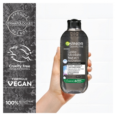 Garnier SkinActive Gelée Micellaire Nettoie et Anti-Points Noirs 400 ml