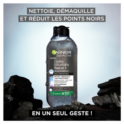 Garnier SkinActive Gelée Micellaire Nettoie et Anti-Points Noirs 400 ml