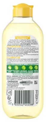 Garnier SkinActive Solution Micellaire Tout en 1 à la Vitamine C Nettoie et Illumine 400 ml