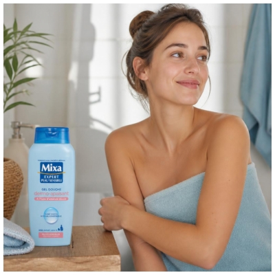 Mixa Gel Douche Dermo-Apaisant Hypoallergénique à l'Huile d'Amande Douche 400 ml
