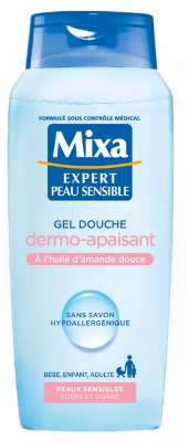 Mixa Gel Douche Dermo-Apaisant Hypoallergénique à l'Huile d'Amande Douche 400 ml
