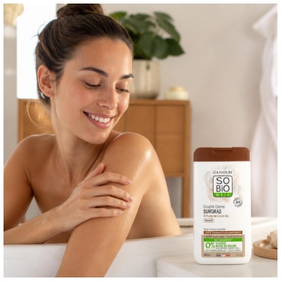 Léa Nature SO BIO étic Douche Crème Surgras à l'Huile de Coco Biologique 450 ML