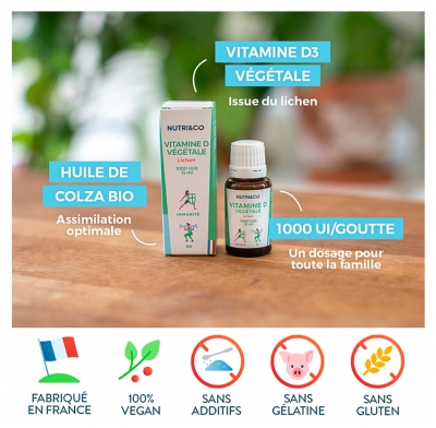 Nutri&Co Vitamine D Végétale Immunité 15 ml