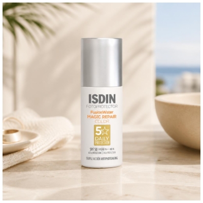 Isdin Fotoprotector Fusion Water Magic Repair Color Écran Solaire Teinté SPF 50 de 50 ML