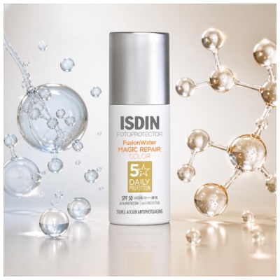 Isdin Fotoprotector Fusion Water Magic Repair Color Écran Solaire Teinté SPF 50 de 50 ML