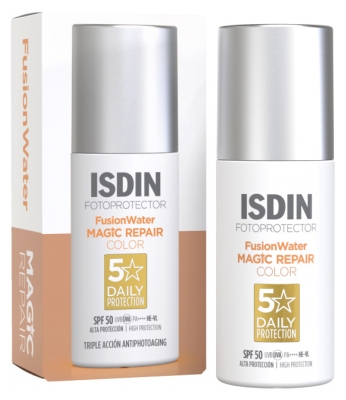 Isdin Fotoprotector Fusion Water Magic Repair Color Écran Solaire Teinté SPF 50 de 50 ML