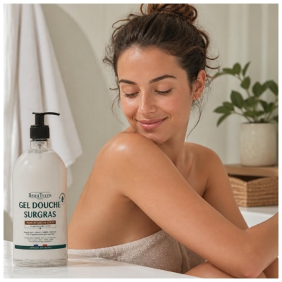 BeauTerra Gel Douche Surgras à la Noix de Coco 1 Litre