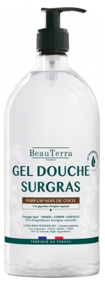 BeauTerra Gel Douche Surgras à la Noix de Coco 1 Litre