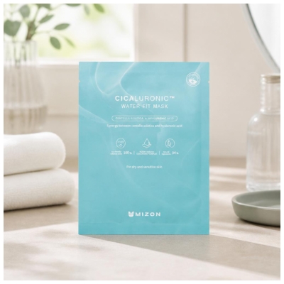 Mizon Cicaluronic Water Fit Mask Hydrate et Apaise 24 g 
