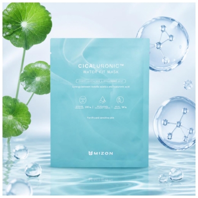 Mizon Cicaluronic Water Fit Mask Hydrate et Apaise 24 g 