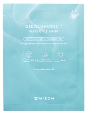 Mizon Cicaluronic Water Fit Mask Hydrate et Apaise 24 g 
