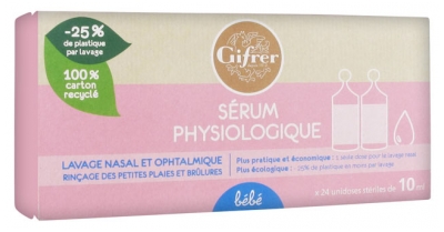 Gifrer Sérum Physiologique Lavage Nasal et Ophtalmique 24 x 10 ml