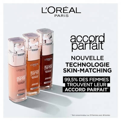 L'Oréal Paris Accord Parfait Fond de Teint Fluide 30 ml - Teinte : 9.R/9.C Foncé Froid