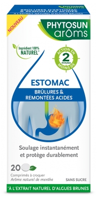Phytosun Arôms Brûlures d'Estomac et Remontées Acides 20 Comprimés