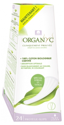 Organyc 24 Protège Slips pour Tanga et String Flux Léger