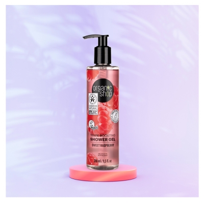 Organic Shop Gel Douche Revitalisant Framboise Vegan Naturel