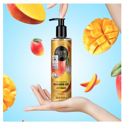 Organic Shop Gel Douche Rafraîchissant Mangue Vegan Naturel