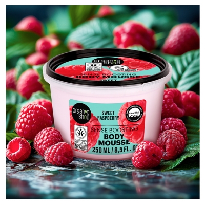 Organic Shop Body Mousse Revitalisante Corps à la Framboise 250 ML