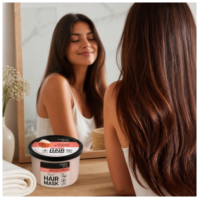 Organic Shop Masque Capillaire Naturel Protection Couleur à l'Amande & Cerise 250 ML