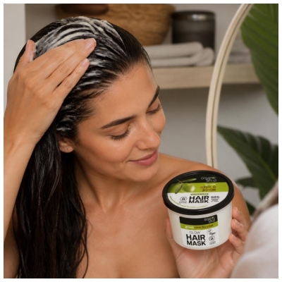 Organic Shop Masque Capillaire Naturel Fortifiant et Brillance à l'Olive & Jojoba 250 ML