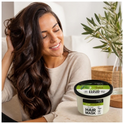 Organic Shop Masque Capillaire Naturel Fortifiant et Brillance à l'Olive & Jojoba 250 ML