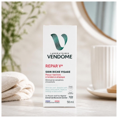 Laboratoires Vendôme Soin Riche Visage Peaux Réactives à Tendances Atopiques 50 ml